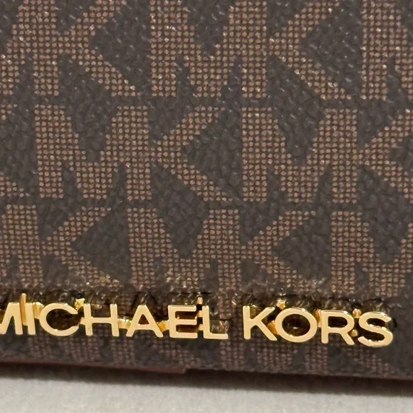Michael Kors Jet Set Large Hanging Travel Toiletry Bag in Brown MK Logo